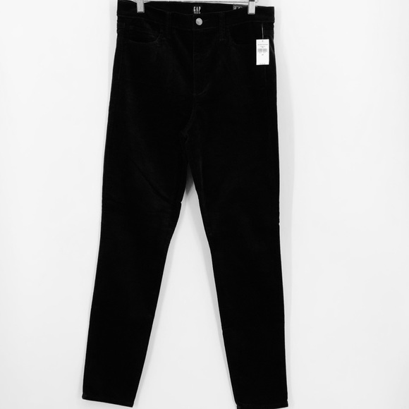NWT Gap Black Super High Rise True Skinny Ankle Pant Size 30" Rise 11" - Picture 1 of 10